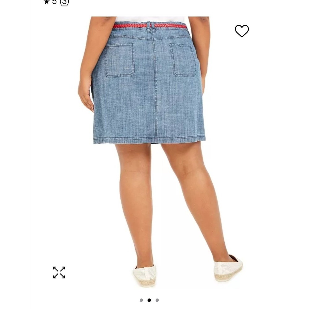 18 Karen Scott Plus Size Chambray Skort for Macys Denim Skirt skort shorts